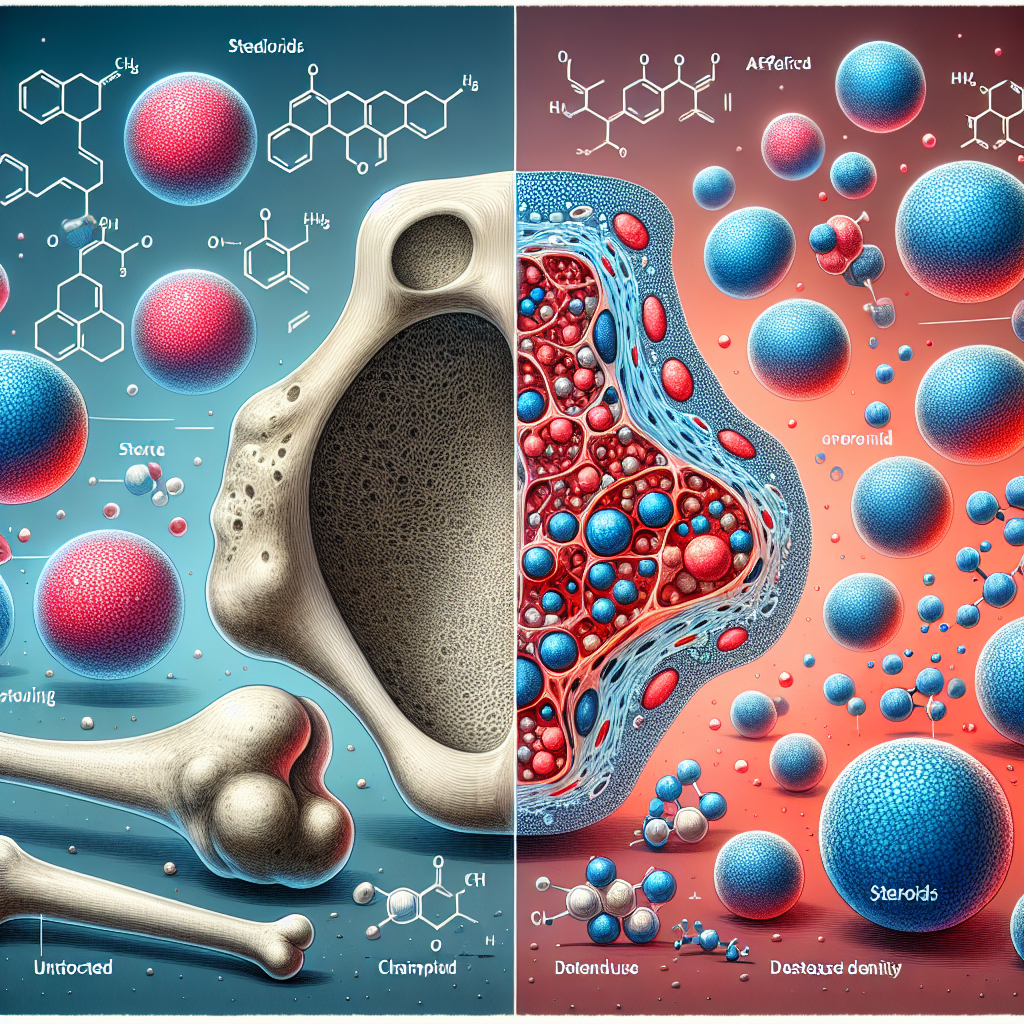 Mezcla de esteroides y cambios en la densidad ósea