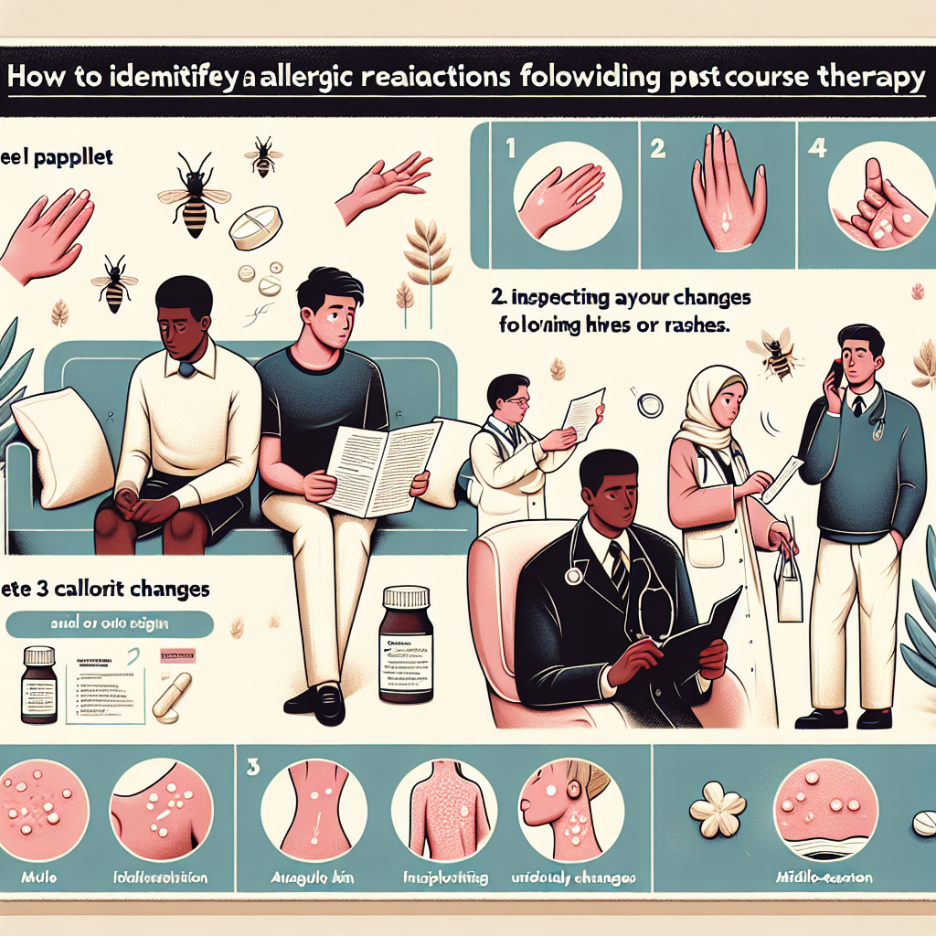 Cómo identificar una reacción alérgica leve a Terapia posterior al curso