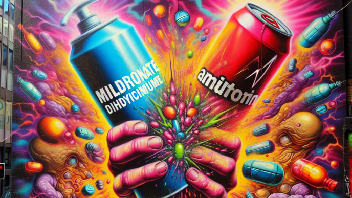 Mildronate Dihydricume y bebidas energéticas: combinación problemática